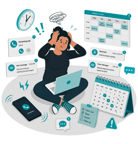 Illustration supporting Bookings, not back-and-forth.